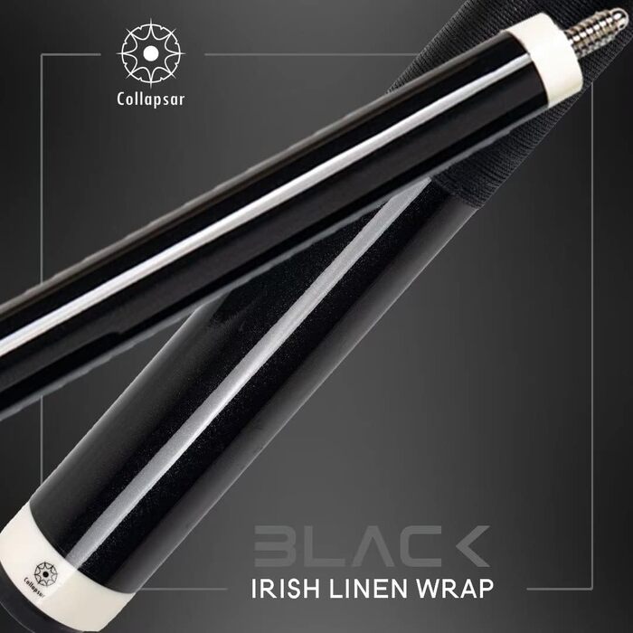 Набір для більярду Collapsar: 2 киї, 147.3 см, 19 ounce (чорний)