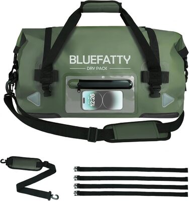 Водонепроникна сумка-мішок BlueFATTY 70 л, Army Green (Озеленений) для мотоциклів, SUP, каяків, подорожей