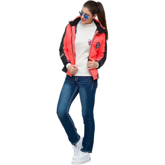 Жіноча куртка для сноубордингу Nebulus Skijacke SKIBRÖK, колір кораловий (L)