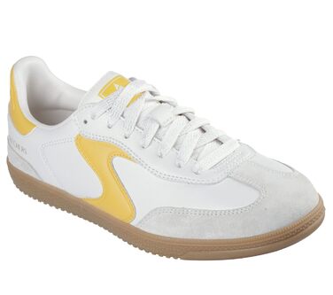 Кросівки жіночі Skechers Hotshot Kickoff White/Yellow 38.5 EU зі штучної шкіри