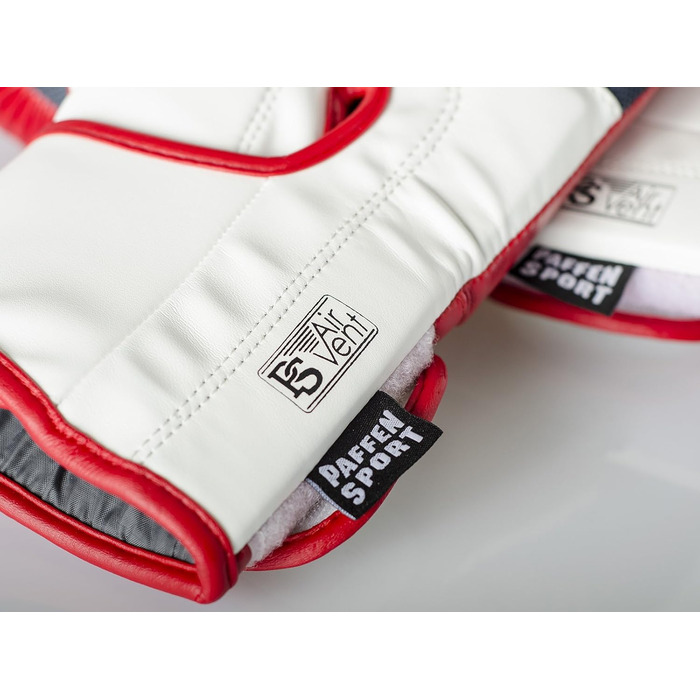 Боксерські рукавички Paffen Sport FIT з дихаючою сіткою на долоні для боксу, кікбоксингу, муай-тай, K1 та інших єдиноборств. Червоно-білі, 16UZ