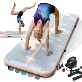 Надувний гімнастичний мат Apollo Air Mat Pro 3м/4м – доріжка для акробатики та фітнесу, для дорослих і дітей, для дому й вулиці