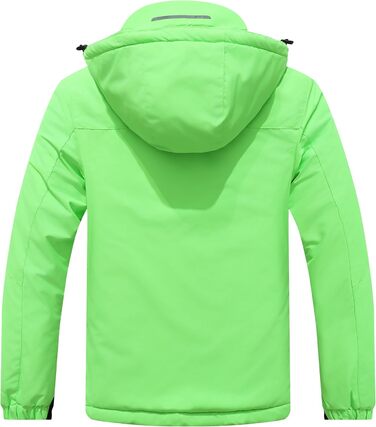 Чоловіча зимова куртка для сноуборду, тепла, водонепроникна, вітронепроникна, з капюшоном, яскраво-зелена