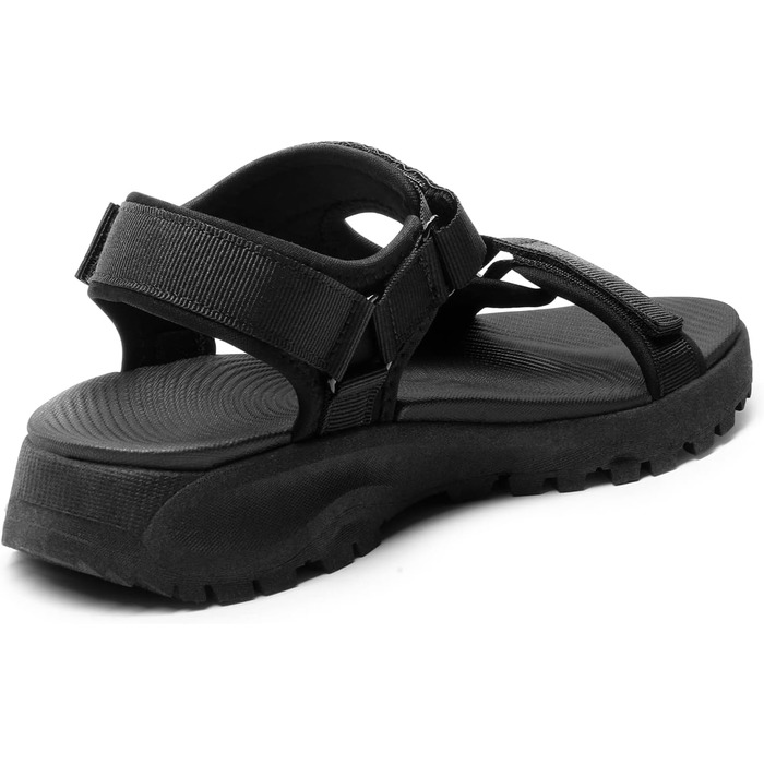 Жіночі спортивні сандалі DREAM PAIRS з комфортною устілкою, профільованою підошвою та регульованими ремінцями, чорного кольору, 39 EU