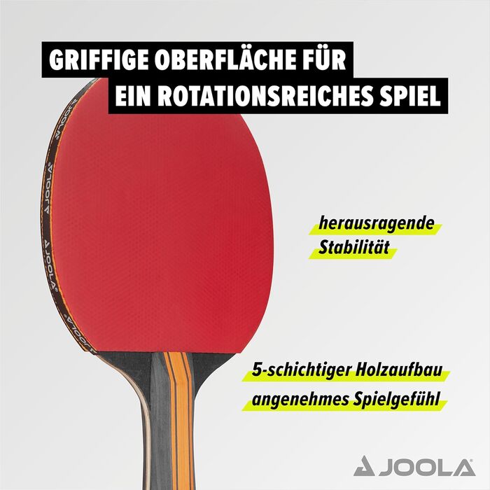 Набір для настільного тенісу JOOLA Classic 2: 2 ракетки, 3 м'ячі, чохол - чорний, 6 предметів