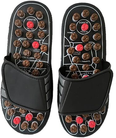 Домашні тапочки з акупресурою, масажер для ніг, сандалії з точками впливу, тапочки для масажу ніг, акупресура, тапочки, зняття стресу, ручні масажери (38–39), подарунок для мами та тата 38-39