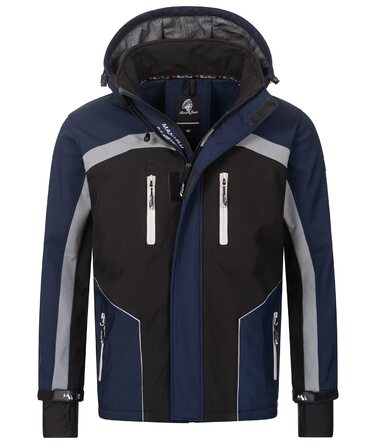 Чоловіча куртка-софтшелл Rock Creek Outdoor H-311, темно-синя, розмір 5XL