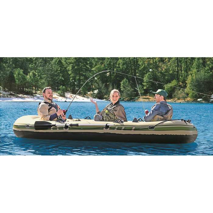 Надувний човен Bestway Hydro-Force Voyager 500 для 3 осіб, 348x141x48 см, комплект з веслами