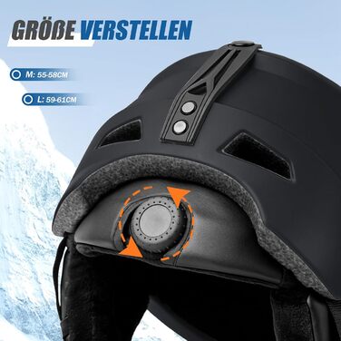 Шолом для гірськолижного спорту та сноуборду з маскою Skihel Kit, UV400, PC-маска, регульований, вентиляція, унісекс, білий (чорний, M)