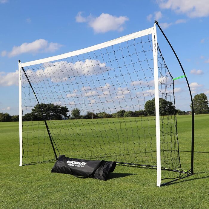 Футбольні ворота QUICKPLAY KICKSTER 2.4x1.2 м – ультралегке переносне футбольне міні-ворота для саду, швидке складання, для дітей і дорослих, комплект з сумкою для транспортування