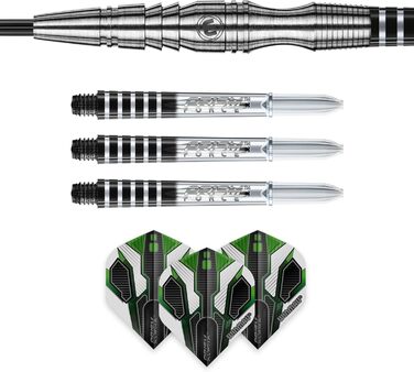 Дротики Winmau Sniper Profi з вольфраму для дартсу, сталевий наконечник, 23 г, комплект з оперенням та стрижнями