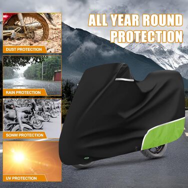 Водонепроникний чохол для мотоцикла 420D Oxford, сумісний з Kawasaki Z900, Z1000, Z750, ER6N, Z800, Versys 650 (без багажника)