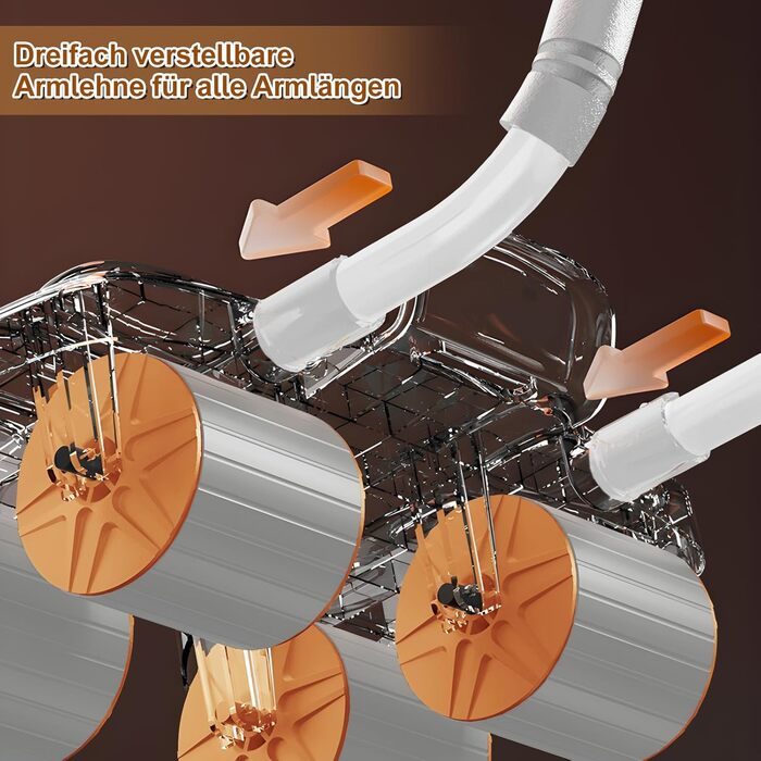 Ролер для пресу з опорою на лікті, автоматичний відскок, тренажер для пресу для жінок та чоловіків (Оранжевий)