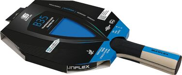 Sunflex Color COMP B35 ракетка для настільного тенісу, ITTF, синя, для тренувань та хобі, вигнута ручка, для досвідчених гравців
