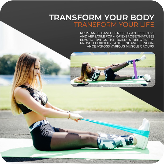 Фітнес-еластичні стрічки з 5 рівнями опору, латекс, сумка, для фітнесу, йоги, пілатесу, тренувань вдома та в залі, фіолетовий колір, різні рівні опору