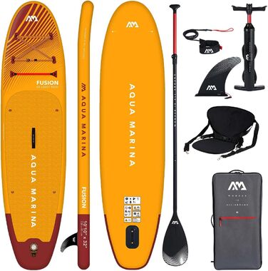 Надувна SUP-дошка Aqua Marina Fusion 330x81x15 см комплект з сидінням для каяка, 2021, для веслування стоячи