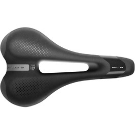 Велосипедне сідло Sportourer FLX Gel Super Flow Hi-Viz, чорне, універсальний розмір