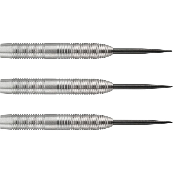 Дротики KOTO 9-Darts 90% 23 г, срібло, набір для професіоналів з 3 барелями, KOTO Flights і шафтами, жорсткий рифлений грип, кейс для дротиків