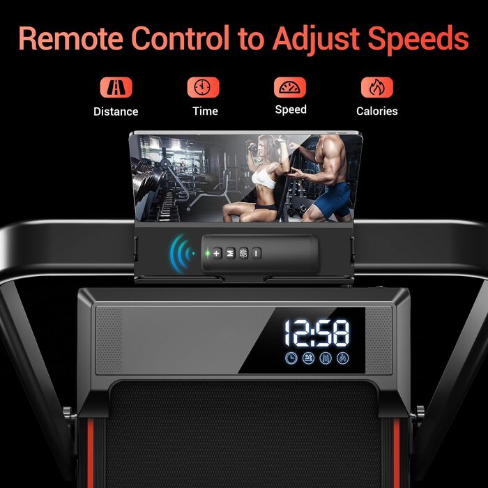 Біговий тренажер для дому, складаний, з нахилом 15%, до 136 кг, швидкість до 12 км/год