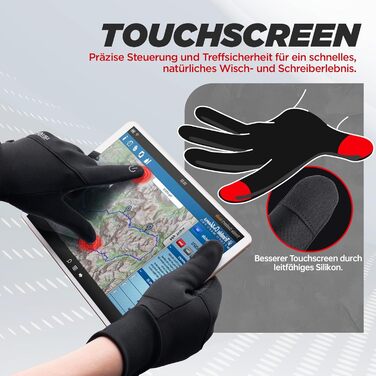 Рукавички термоваріант Ruixue для чоловіків та жінок, чорного кольору (ST-02) - для їзди на велосипеді, спорту, бігу, катання на лижах, піших прогулянок, мотоцикла. Підкладка під рукавички.