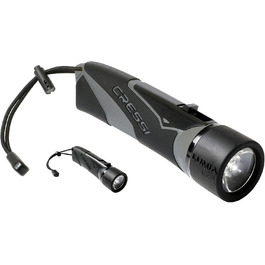 Ліхтар підводний Cressi Lumia+ – 300 люмен, 75 м, чорний/срібний