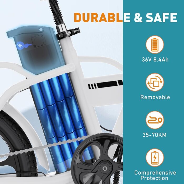 Складаний електровелосипед COLORWAY BK5 16”x2,125”, міський eBike з педальною підтримкою, 2 режими, акумулятор 36В 8,4А·год, мотор 250Вт, для дорослих, унісекс