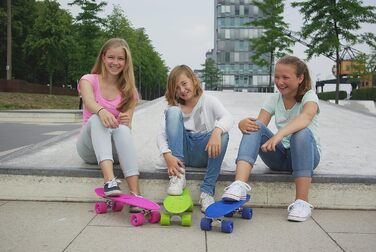 Дитячий ретро скейтборд HUDORA, синій, ABEC 5, вінтажний стиль
