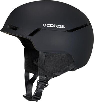 Шлем для катання на лижах Skihem DXH816 з підкладкою та маскою, для жінок та чоловіків, знімні навушники, дихаючий, захист від ударів, UV-захист, регульований, для сноубордингу та лижного спорту (Матовий чорний, M)