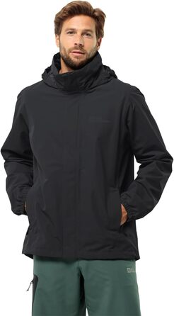 Чоловіча мембранна куртка Jack Wolfskin Stormy Point 2L, чорна, розмір L