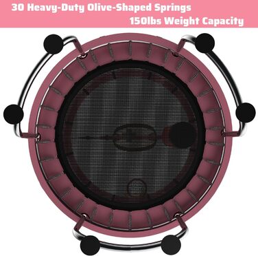 Дитячий батут з сіткою безпеки, регульованою перекладиною та гойдалкою, для хлопчиків та дівчаток 3-6 років (Рожевий)