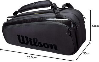 Сумка для тенісу Wilson Super Tour Pro Staff 9 (чорна) - для дорослих
