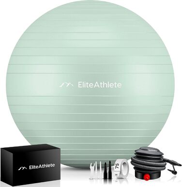 Ергономічний фітбол EliteAthlete для офісу, йоги та фітнесу, з анти-вибуховою системою, для вагітних, з насосом