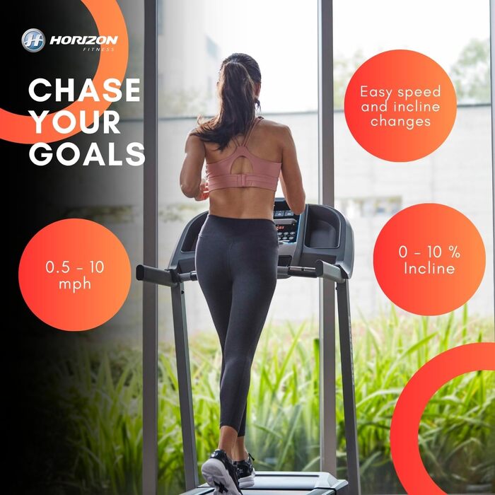 Бігова доріжка Horizon Fitness eTR5.0 з потужним 2 к.с. мотором