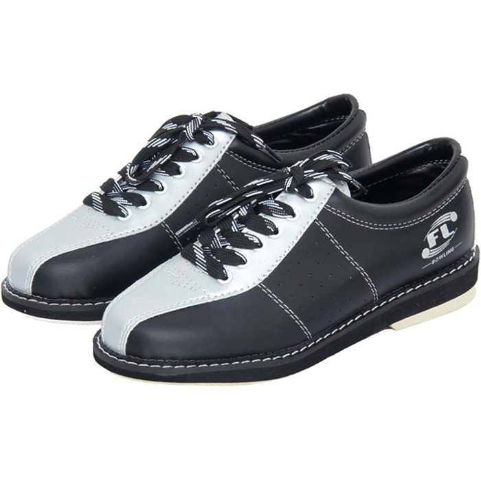 Чоловічі кеди для боулінгу SDEQA, шнурівка, для газону, антиковзаючі, легкі, розмір 41 EU, чорний сріблястий