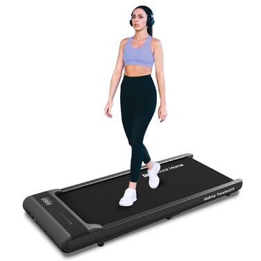 Бігова доріжка Walking Pad KI під стіл: портативна, 2-в-1 для дому та офісу, до 6 км/год, до 120 кг, LED-дисплей, пульт, сумісність з TicSports, Zwift, Kinomap