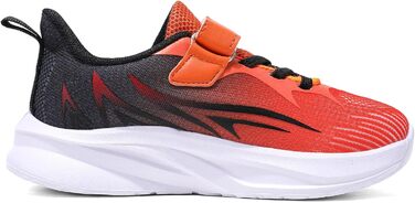Дитячі спортивні кросівки для хлопчиків. Зручні, дихаючі кросівки для занять спортом та активного відпочинку. Колір: чорний, помаранчевий. Розмір: 37 EU