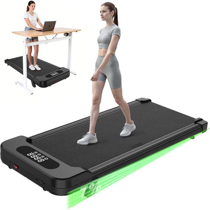 Бігова доріжка Walking Pad для дому з нахилом - електричний ходунець під стіл Walkpad, прозора модель