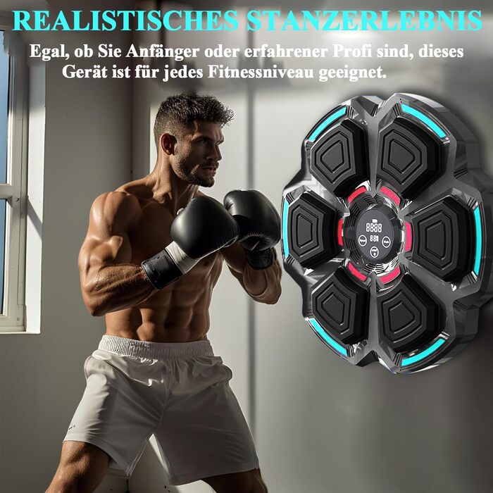 Музичний боксерський тренажер з Bluetooth, для дому, з рукавичками, для дітей та дорослих