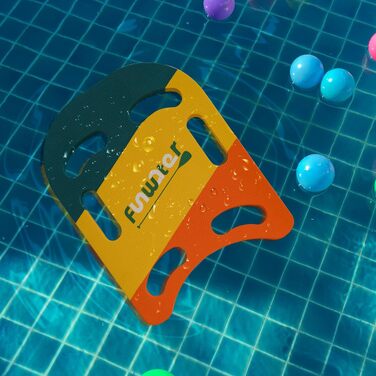 Дошка для плавання FunWater для дітей та дорослих, тренажер для вивчення плавання з пінополіетилену (PE), допомога для покращення стилю плавання, мультяшний дизайн (47x37 см, червоно-жовто-зелена)