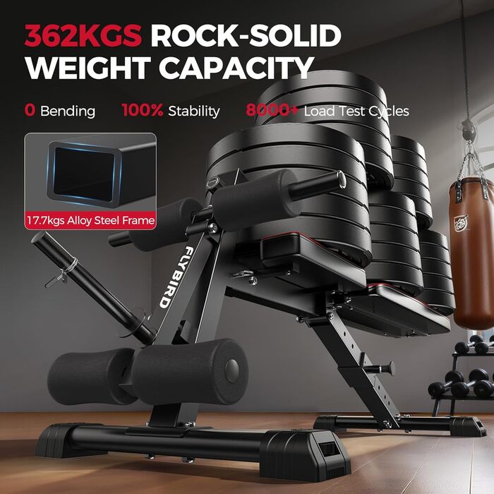 Відкидна лава для тренувань FLYBIRD M-360KG: регульована, до 544 кг, для дому