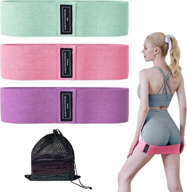 Набір еластичних стрічок для фітнесу Good Nite 3 шт. для тренування сідниць та ніг. Ідеально для йоги, пілатесу та фітнесу вдома. Підходить для чоловіків та жінок