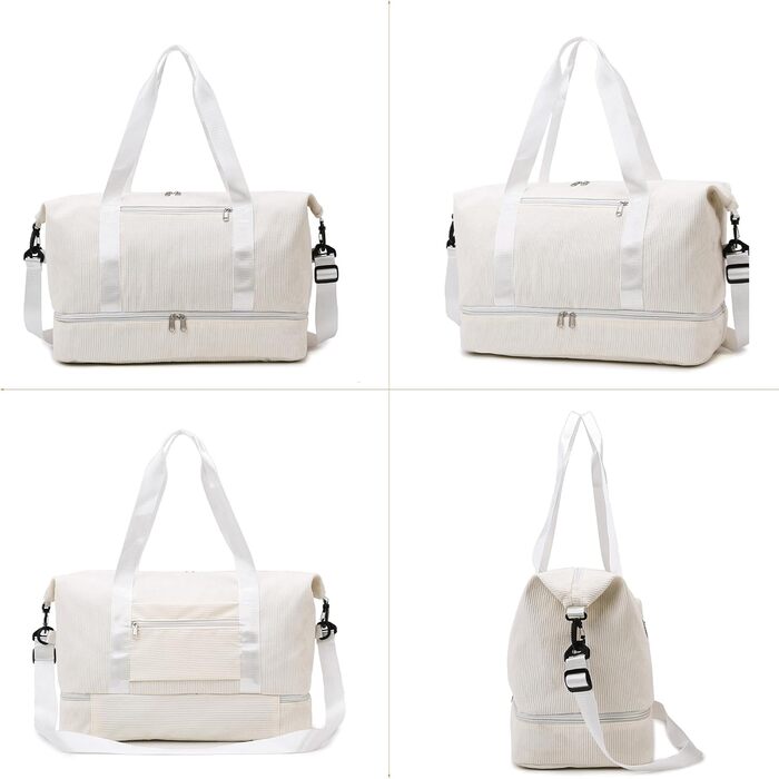 Спортивна сумка-рюкзак для жінок, 35л, Weekender, для подорожей та тренувань, з відділенням для взуття та мокрих речей, бежева