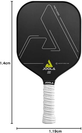 Ракетка для піклболу JOOLA Method з гладкою або текстурованою карбоновою поверхнею ручки - технологія максимального обертання та контролю, серцевина з поліпропіленового сот, 14 мм