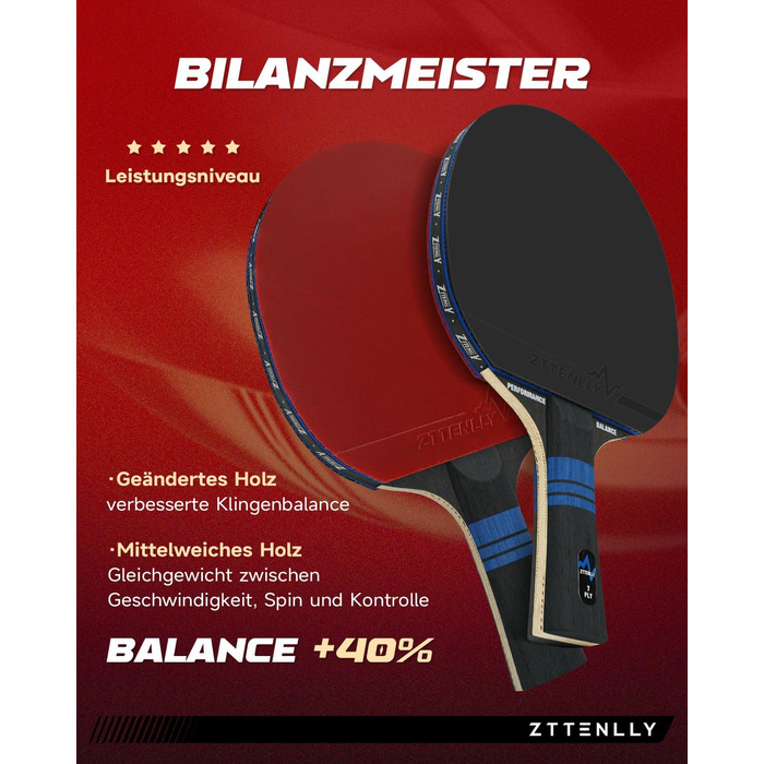 Набір ракетки для настільного тенісу, карбонова технологія, 7 шарів, для професіоналів, захисний чохол