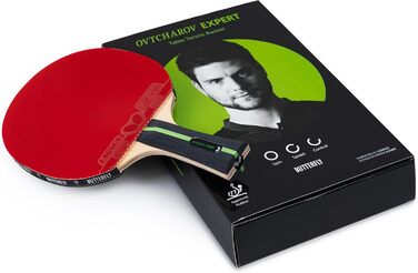 Професійна ракетка для настільного тенісу Butterfly Ovtcharov Expert з ITTF-сертифікатом, липка поверхня, максимальний оберт для змагань