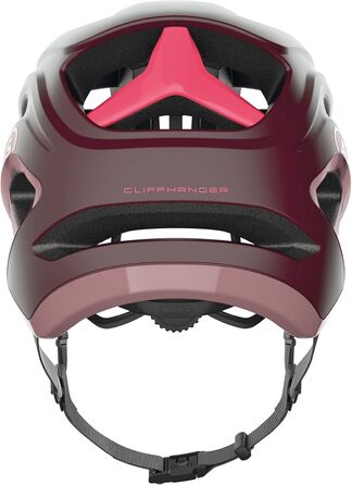 Велошолом ABUS Cliffhanger для MTB, великі вентиляційні отвори, система TriVider, для жінок і чоловіків, розмір M (54-58 см), темно-червоний (wildberry red)