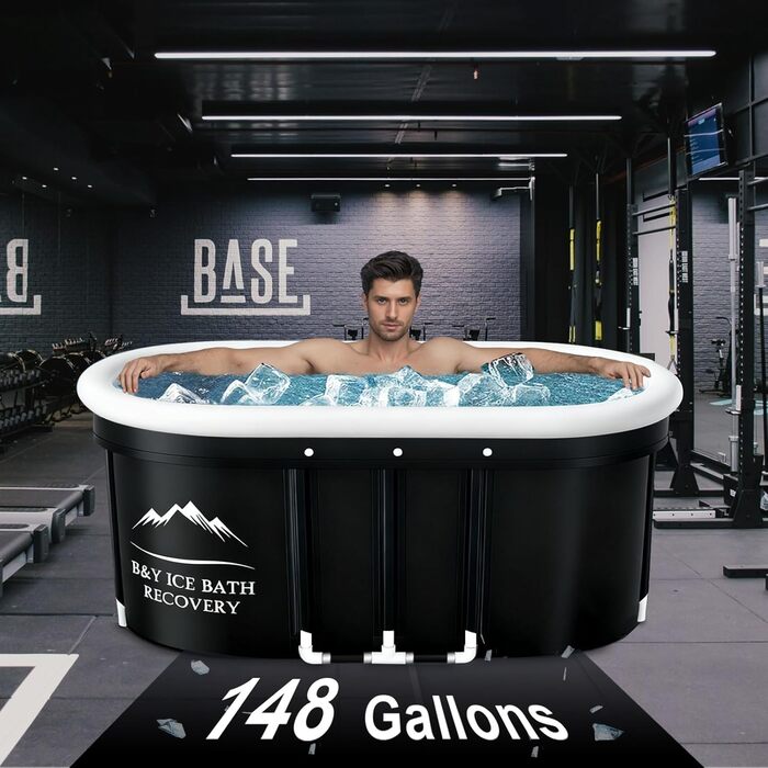 Екзотермічна ванна B&Y Ovales Eisbad: ізольована ванна для холодової терапії (120x65x65 см)