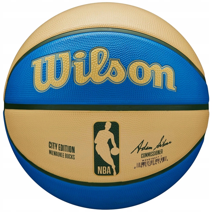 Баскетбольний м'яч Wilson NBA Team City Edition Milwaukee Bucks, розмір 7