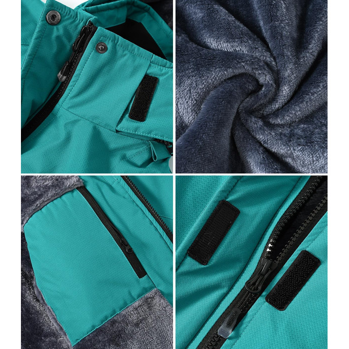 Жіноча зимова куртка для активного відпочинку Windstopper® Softshell, водонепроникна, з підкладкою з флісу, синього кольору, з капюшоном