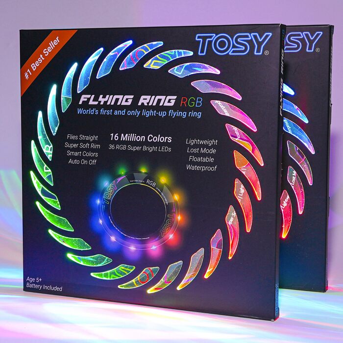 Літаючий світлодіодний ринг TOSY RGB - 36 LED, водонепроникний, для басейну, пляжу, кемпінгу, подарунок